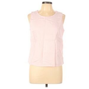 Christopher & Banks Sleeveless Pink Linen Top Boxy Women's Large L Basic EUC